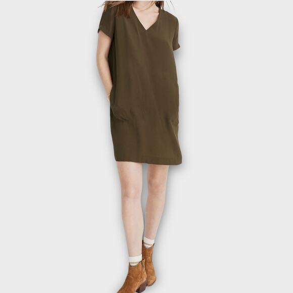 Madewell Dresses & Skirts - Madewell Button Back Easy Green Dress Size S